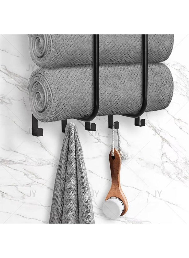 A stylish and practical bathroom towel rack for organizing towels - Image 2